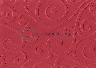 Red embossed paper