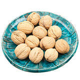 Plate of walnuts