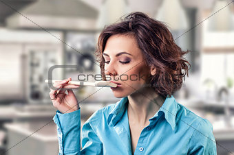 Girl with a spoon