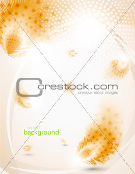 Abstract orange feather background eps10 vector illustration