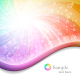 Rainbow background with ribbons eps10 vector illustration