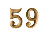 Wooden numeric 59