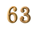 Wooden numeric 63