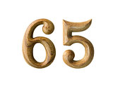 Wooden numeric 65