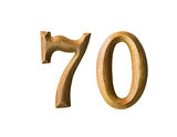Wooden numeric 70