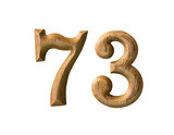 Wooden numeric 73