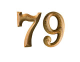 Wooden numeric 79