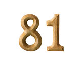 Wooden numeric 81