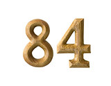 Wooden numeric 84
