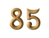 Wooden numeric 85