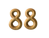 Wooden numeric 88