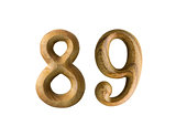 Wooden numeric 89