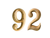 Wooden numeric 92