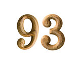 Wooden numeric 93
