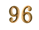 Wooden numeric 96