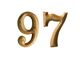Wooden numeric 97