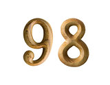 Wooden numeric 98