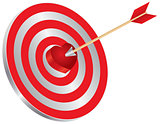Arrow on Target Heart Bullseye Illustration