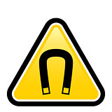 Magnetic field warning sign