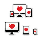 Responsive design icons - monitor, cell/mobile phone, tablet