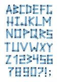 Alphabet - letters from a jeans fabric 