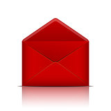 Red open envelope