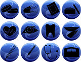 medical icons on buttons