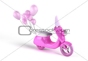 Scooter with Balloons