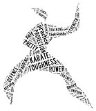 Karate pictogram on white background