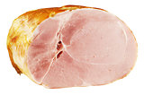 Pork ham sectional,isolated on white