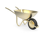 Golden wheelbarrow