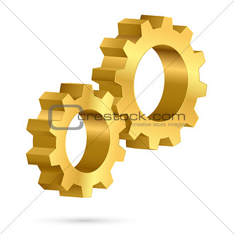 Golden gearwheel 