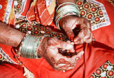 Hands of a young Indian woman.