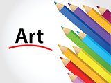 art Multicolored pencils