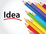 idea Multicolored pencils