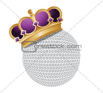 golf ball with a crown