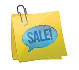 sale text on yellow sticky paper