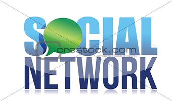 Template of the sign Ã¢â¬â social network