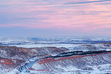 winter dusk over Colorado