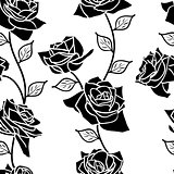 Beautiful  seamless wallpaper with rose flowers