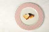 Toast with heart-shaped