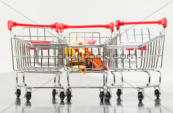 Shopping Cart with Food
