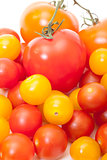Heap Multicolored Ripe Fresh Cherry Tomatoes