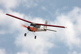 RC model airplane flying in the blue sky