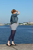 Pregnant Woman on Pier