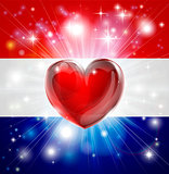Love Netherlands flag heart background