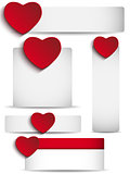 Valentines Day Set of Five Stickers