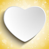 Valentine Day Heart on Gold Background