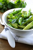 salad with cucumbers and green beans