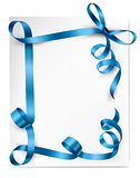 Holiday background with blue gift bow with gift boxes. Vector